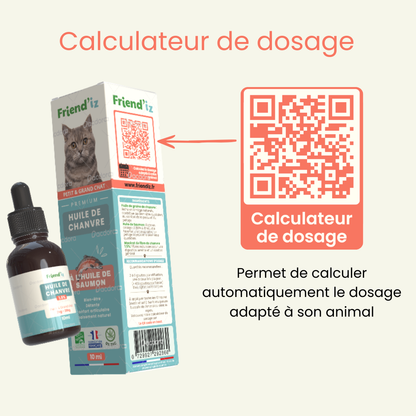 Huile de chanvre Chat · saveur saumon